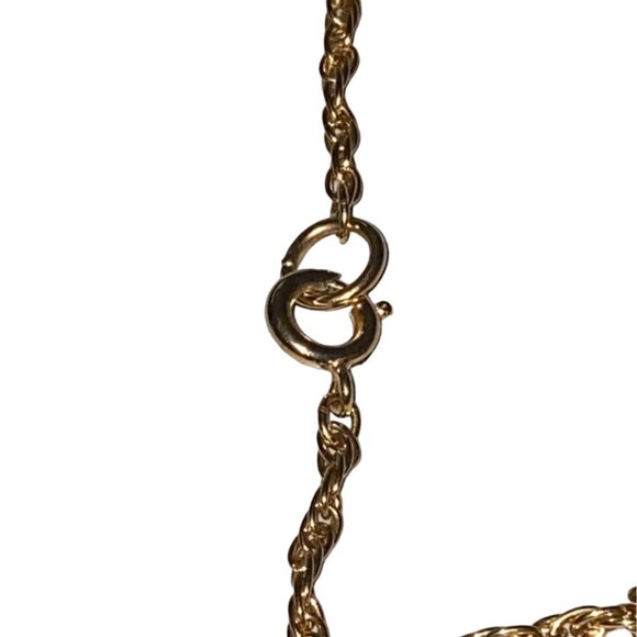 Gold Twisted Chain 19” Cable-Like Vintage - Picture 2 of 2
